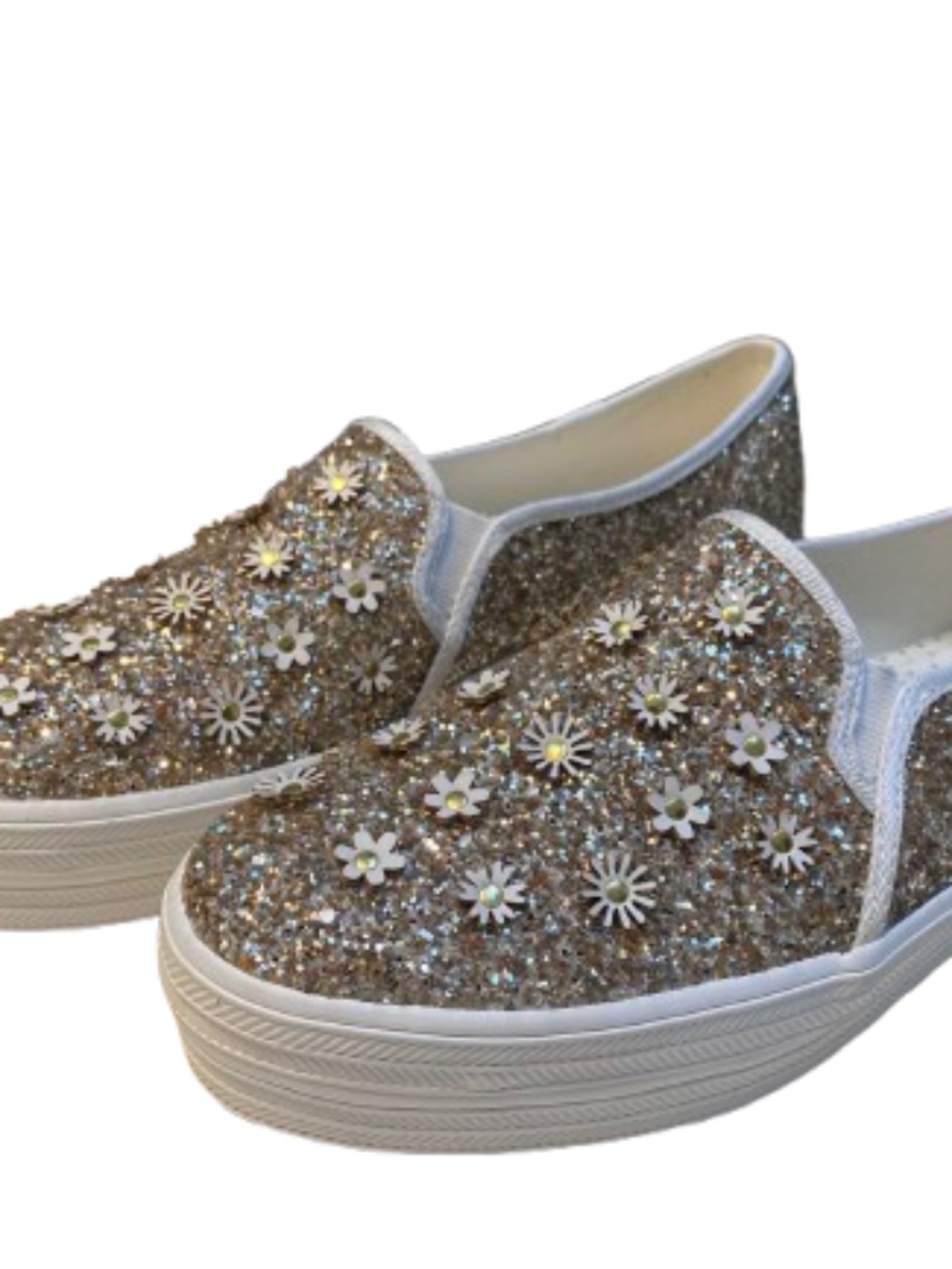 ✨NWOB✨ Keds x Kate Spade Glitter Flower Slip-On